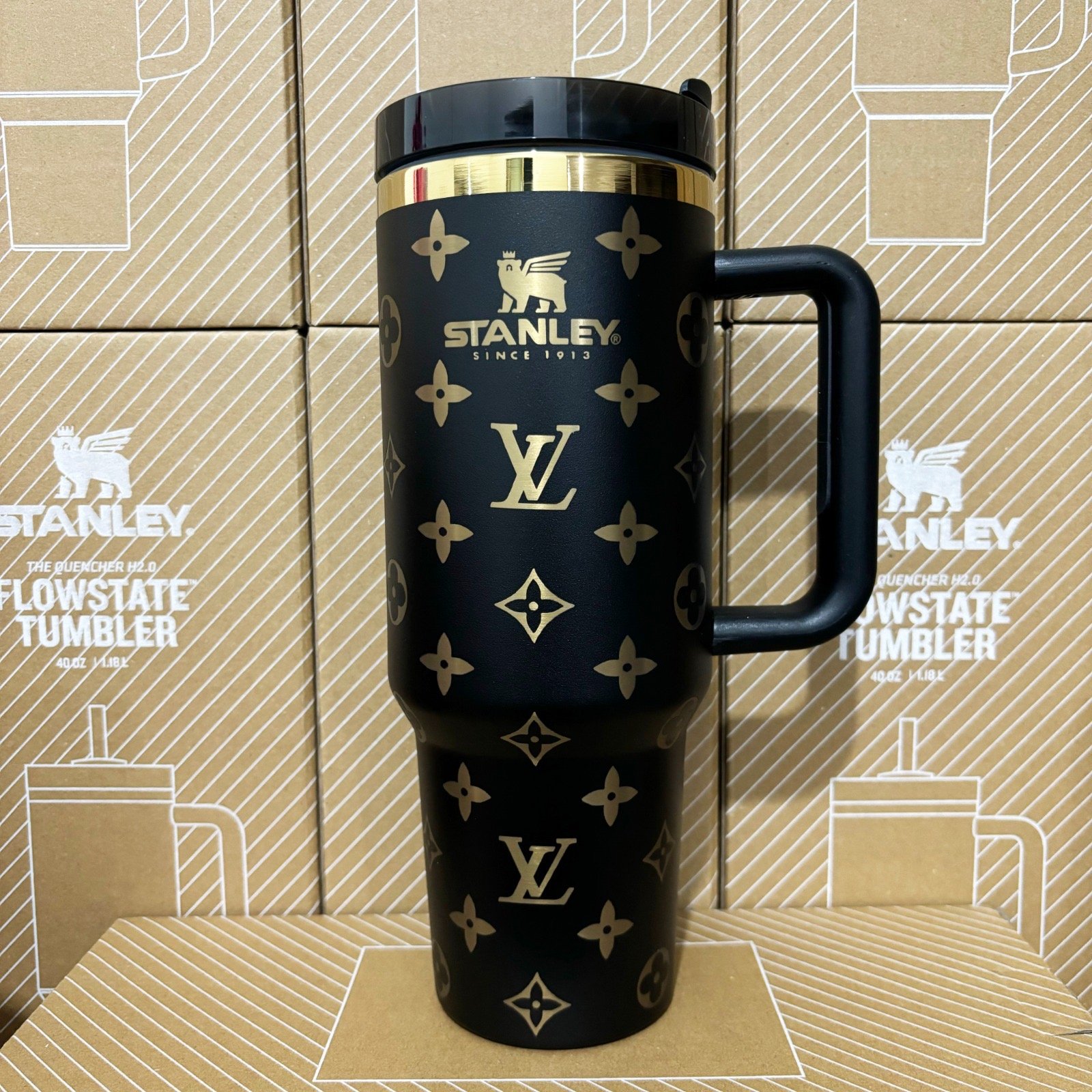 LV Inspired 40 oz Stanley Tumbler - Image 4